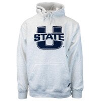 U-State Raw Edge Embroidered Unisex Hooded Sweatshirt